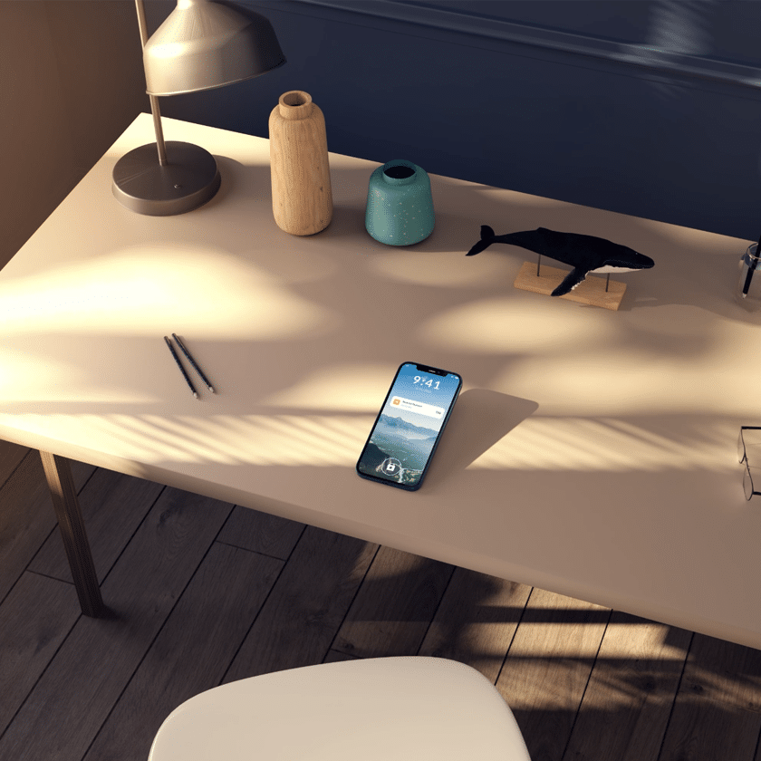 Desk setup 3D animation rendered as cinematic motion graphics scene