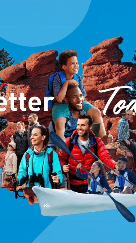 Lifestyle brand motion graphics composition with outdoor adventure theme