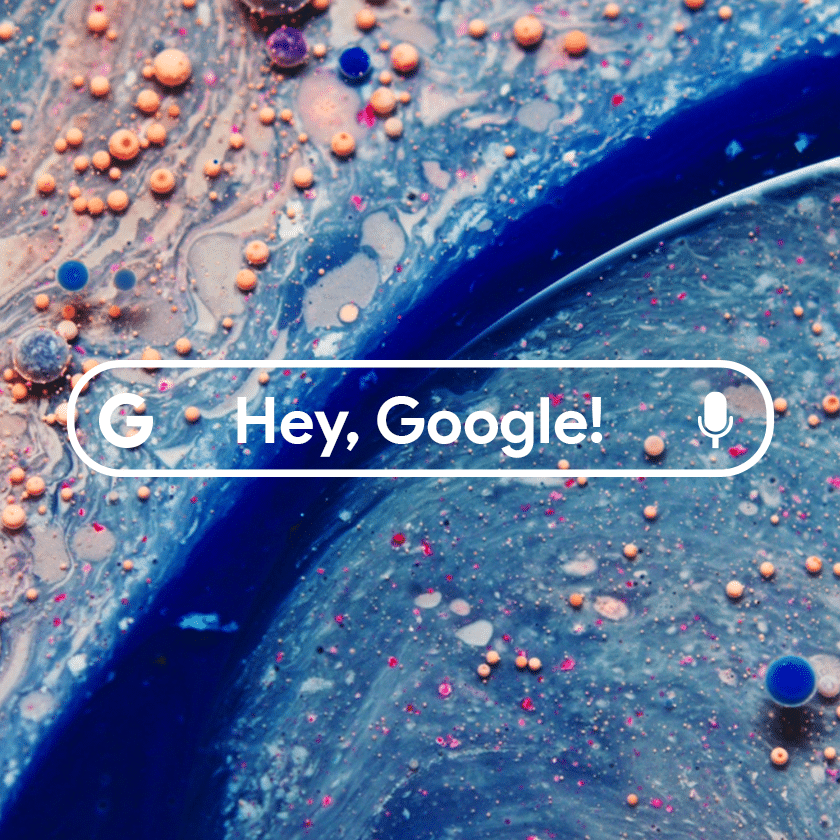 Motion graphics ad concept for Google voice search interface